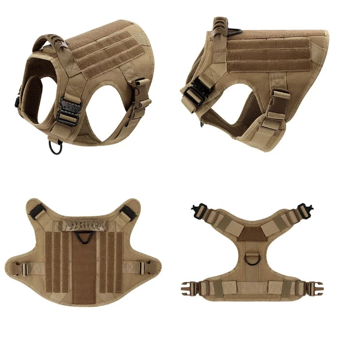 Tactical Harness And Leash Set - BROWN